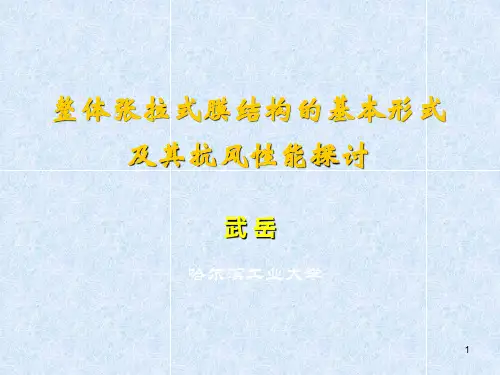 整体张拉式膜结构的基本形式及其抗风性能探讨ppt课件