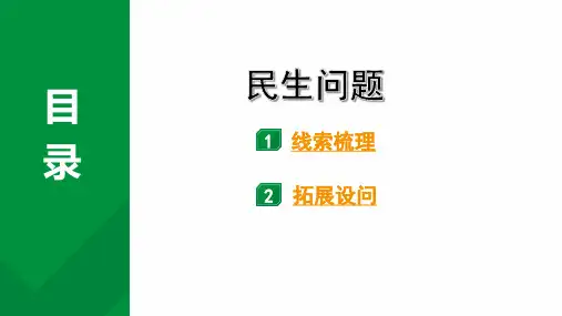 2024四川中考历史考点研究专题 民生问题  (课件)