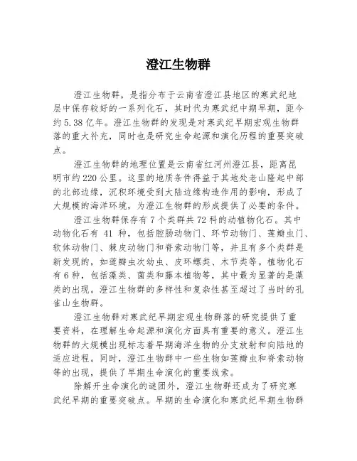 澄江生物群