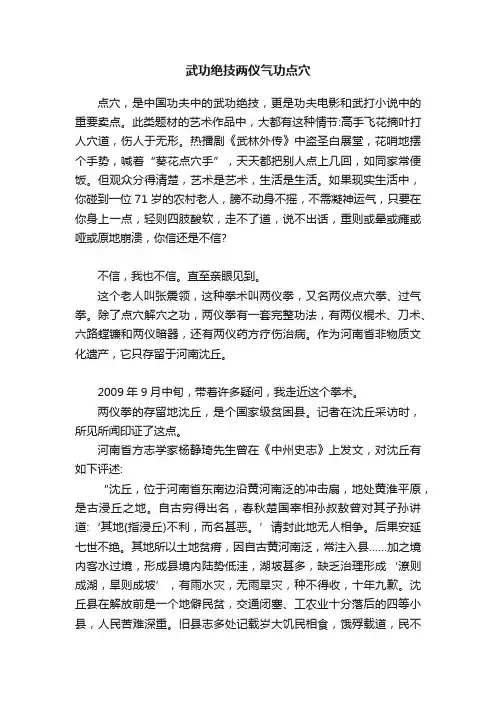 武功绝技两仪气功点穴