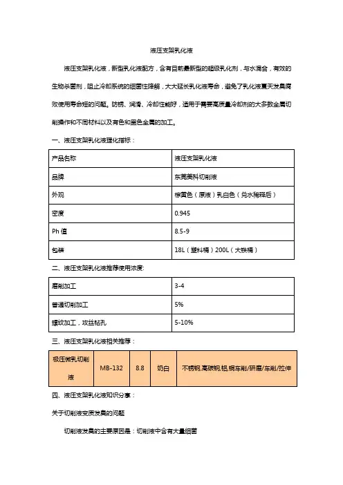 液压支架乳化液