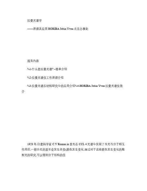 Raman拉曼光谱原理及应用-刘仕锋_图文.