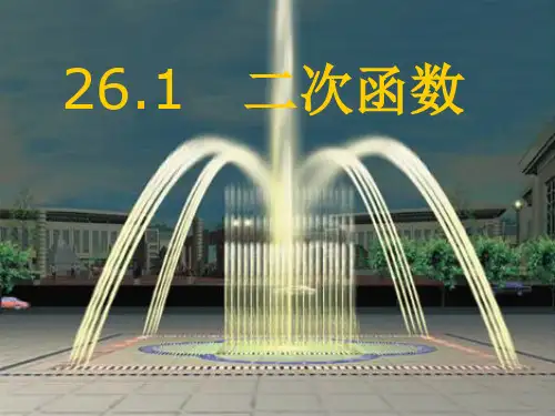 上海教育版数学九年级上册26.1《二次函数的概念》ppt课件1