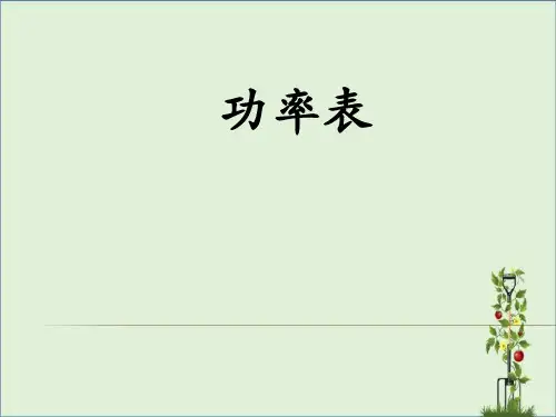 功率表讲解全解