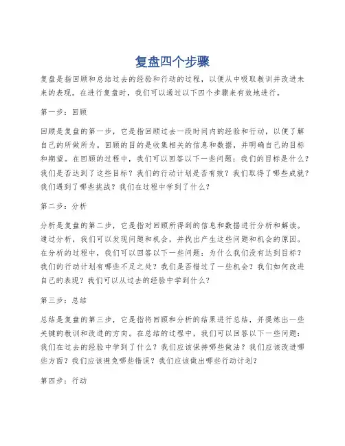 复盘四个步骤