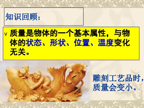 学习使用天平和量筒—沪科版八年级物理全册课件