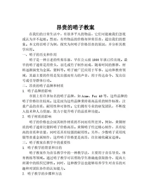 昂贵的哨子教案