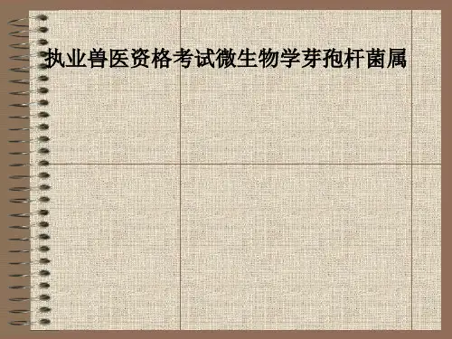 执业兽医资格考试微生物学芽孢杆菌属