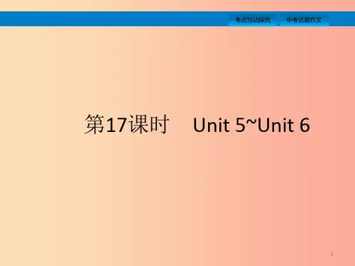 课标通用甘肃省2019年中考英语总复习第17课时九全Unit5_6课件PPT