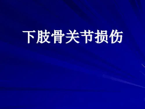 下肢骨关节损伤(骨伤科学课件)