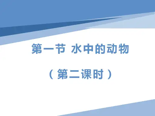 10.1.2水中的动物-七年级生物下册课件(苏科版)