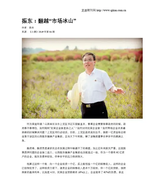 振东：翻越“市场冰山”