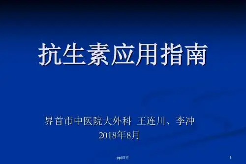 抗生素应用指南  ppt课件