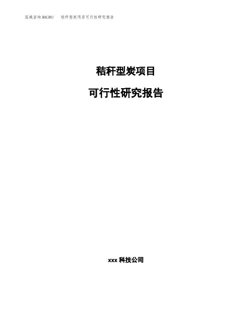 秸秆型炭项目可行性研究报告