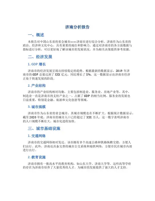 济南分析报告