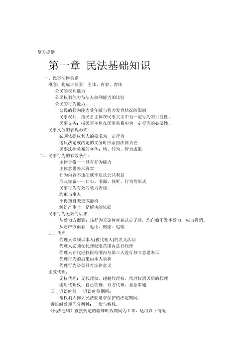 上海海洋大学本科生经济法期末题纲