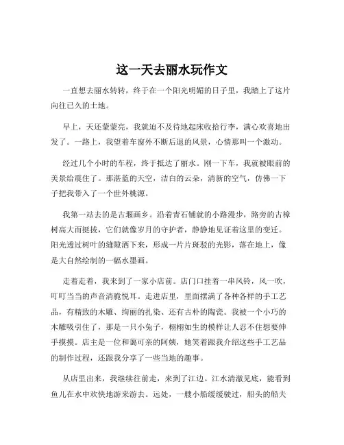 这一天去丽水玩作文