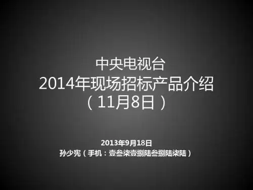 2014年11月8日中央台现场招标广告资源
