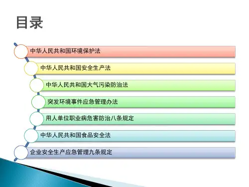 企业安全环境法律法规培训ppt课件