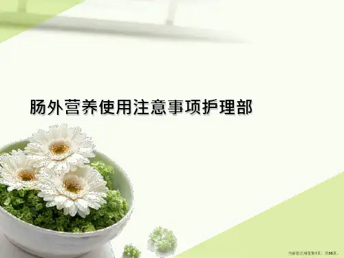 肠外营养使用注意事项护理部