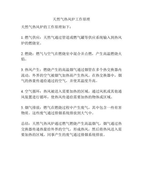 天然气热风炉工作原理