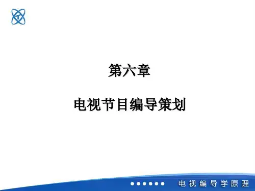 第六章 电视节目编导策划PPT课件