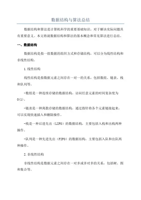 数据结构与算法总结