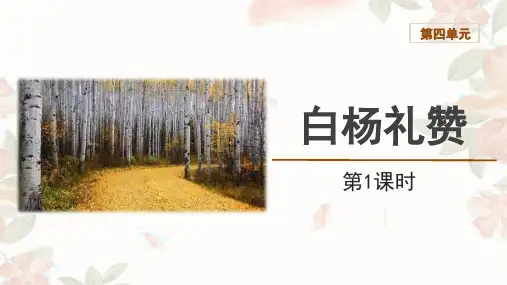 第15课《白杨礼赞》课件(共44张PPT)+2023—2024学年统编版语文八年级上册