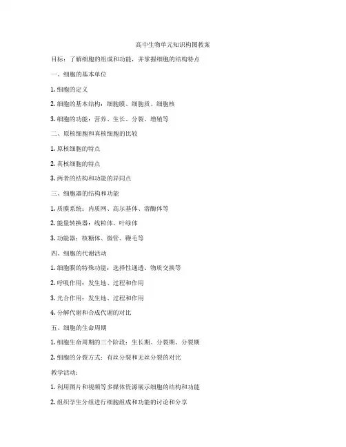 高中生物单元知识构图教案