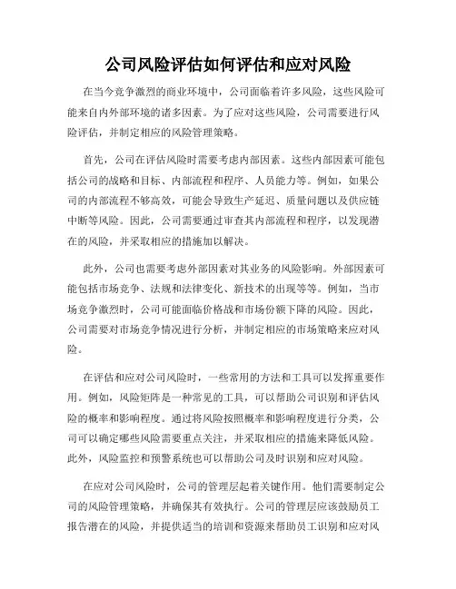 公司风险评估如何评估和应对风险