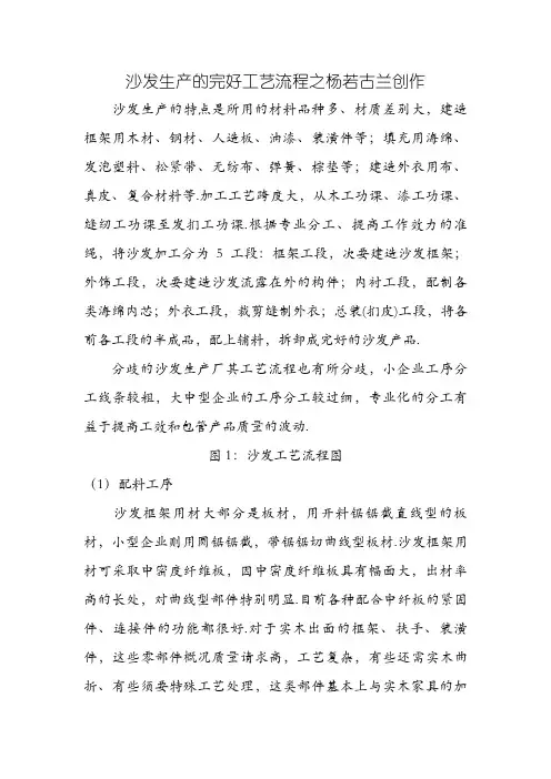 沙发生产的完整工艺流程