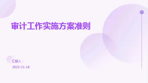 审计工作实施方案准则