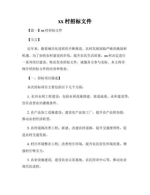 xx村招标文件