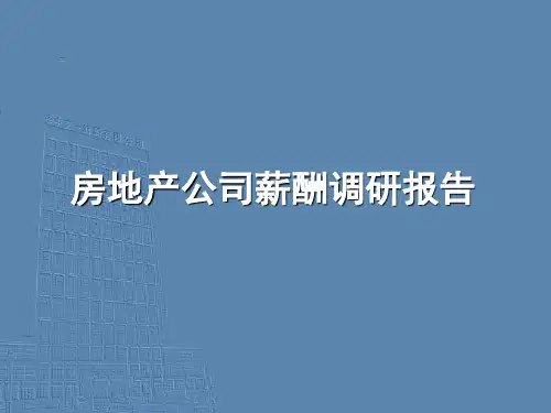 房地产公司薪酬调研报告