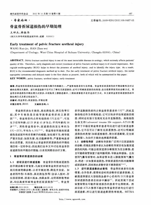 骨盆骨折尿道损伤的早期处理