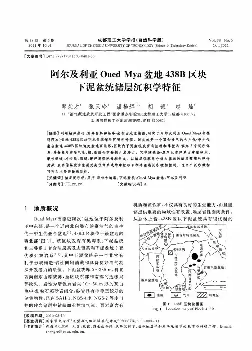 阿尔及利亚Oued Mya盆地438B区块下泥盆统储层沉积学特征