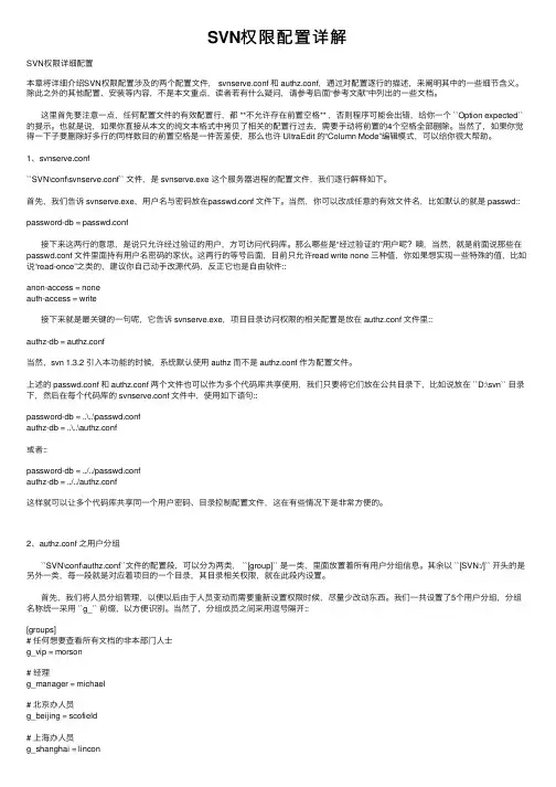SVN权限配置详解