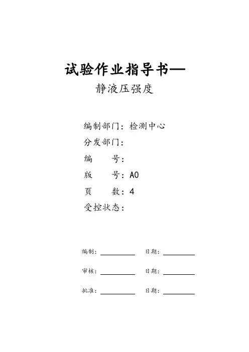 静液压试验作业指导书