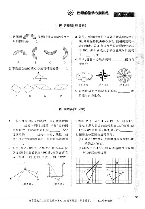 图形的旋转专题训练