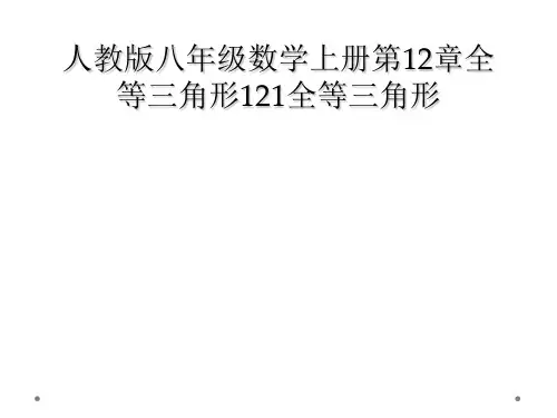 人教版八年级数学上册第12章全等三角形121全等三角形