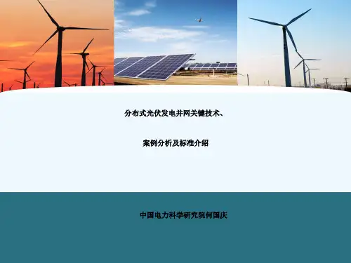 分布式光伏发电并网关键技术、案例分析及标准介绍何国庆20150412