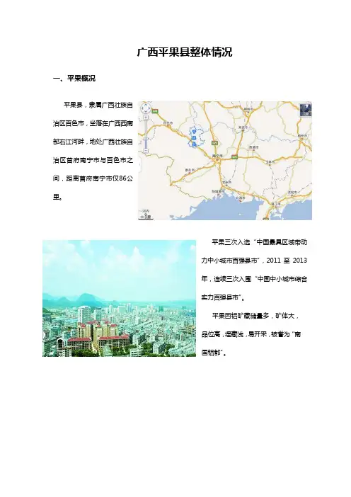 广西平果县介绍概况