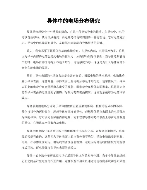 导体中的电场分布研究