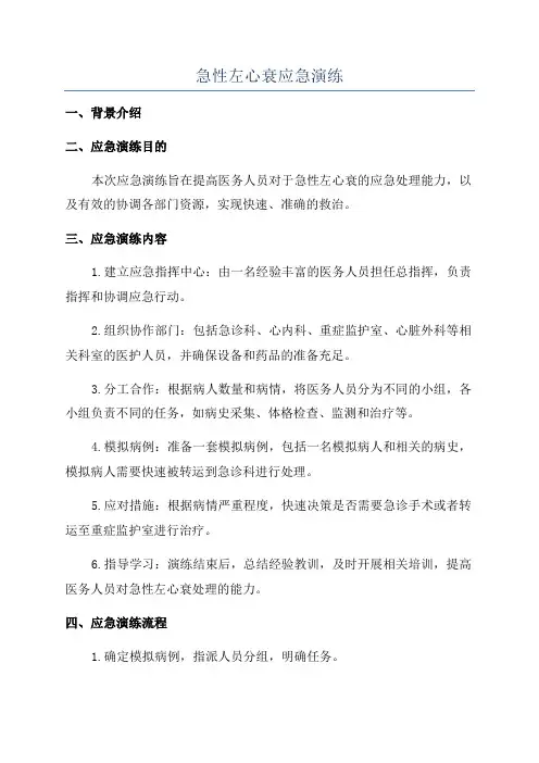 急性左心衰应急演练