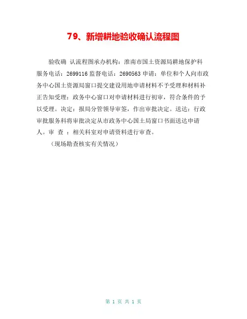 新增耕地验收确认流程图
