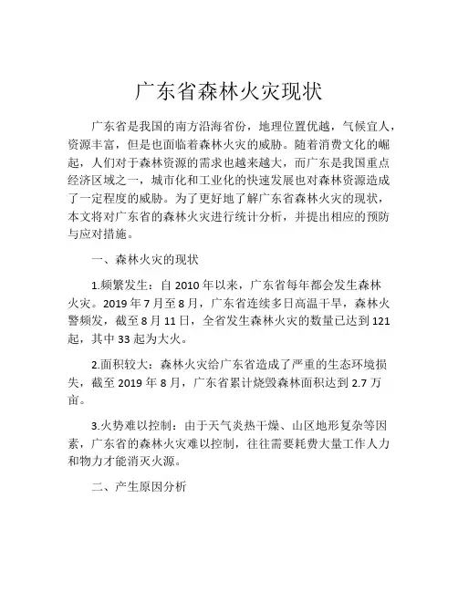 广东省森林火灾现状