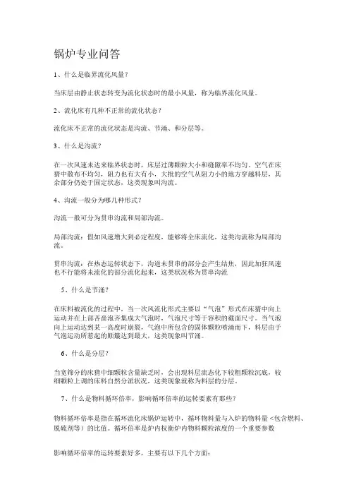 循环流化床锅炉知识