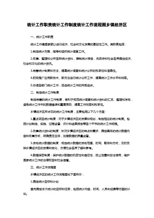 统计工作职责统计工作制度统计工作流程图乡镇经济区