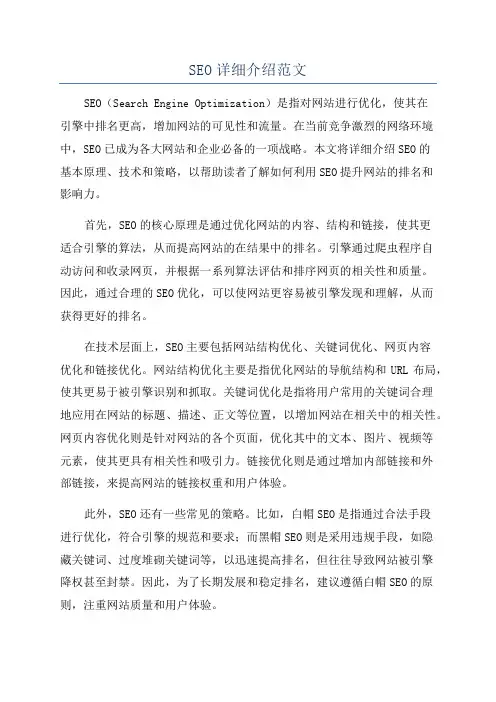 SEO详细介绍范文