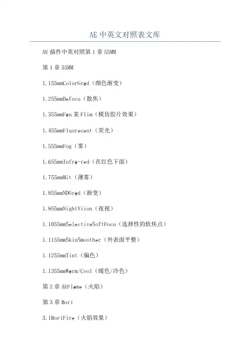 AE中英文对照表文库